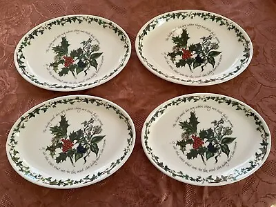 Buy Portmeirion The Holly & The Ivy 4 X Oval Lunch Plates - Great Condition • 19£