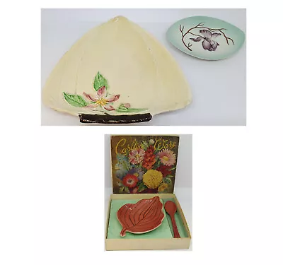 Buy Antiques & Collectibles: 3 Leaf Shaped Dishes Made By Carlton Ware (sk) • 65£