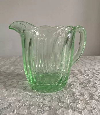 Buy Vintage Green Glass Small Jug Decorative Uranium? • 9.99£