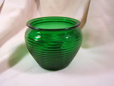 Buy Vintage National Pottery Company Cleveland OH Green Glass Beehive Rib Vase VGUC • 6.73£