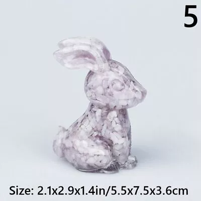 Buy Small Crystal Resin Rabbit Sculpture Ornament Home Table Desktop Decor Cute Gift • 9.23£