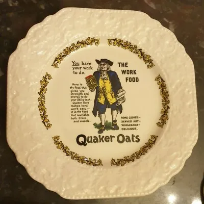 Buy Vintage Lord Nelson Pottery Decorative Quaker Oats Plate White Glaze • 8£