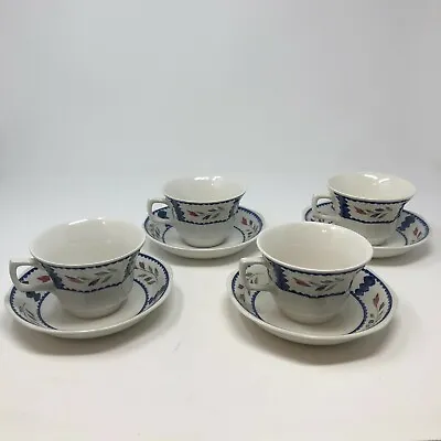 Buy 4 Breakfast Cups & Cream Soup Saucers Lancaster By ADAMS CHINA Tea Cup & Saucer • 38.25£
