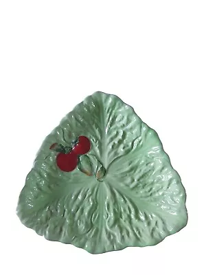Buy Vintage Mid Century Modern Carlton Ware Lettuce Leaf Dish With Tomato Decoration • 16£