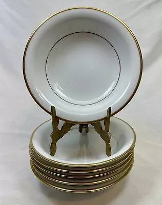 Buy (6) Noritake Fine China Guilford 5291 Soup Bowl White With Gold Rimmed • 26.40£