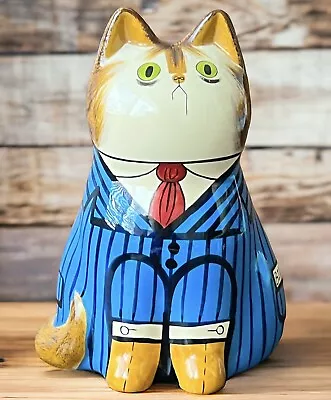 Buy Vintage Rye Pottery Joan De Bethel Anthropomorphic Cat In Suit Bill Holder Bank • 37.95£