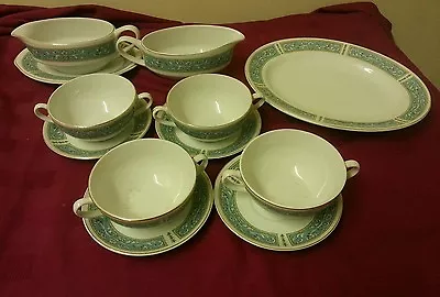 Buy British Anchor Hostess EMBASSY  Soup Coupes Saucers, Gravy Boats, Platter 1960's • 20£