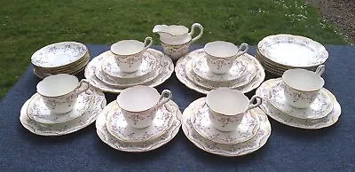 Buy Antique Handpainted Collingwood Bone China Tea Set Floral Harebell 32 Pieces • 29.99£