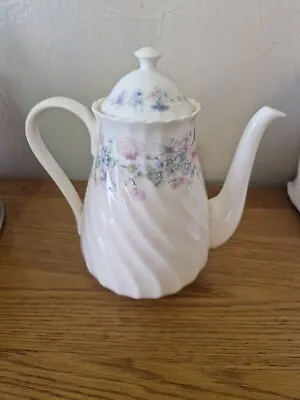 Buy Wedgwood Angela Pattern English Bone China Coffee Pot, Excellent Condition. • 30£