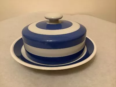 Buy Vintage Staffordshire Chef Ware Blue And White Butter Dish With Lid • 16£