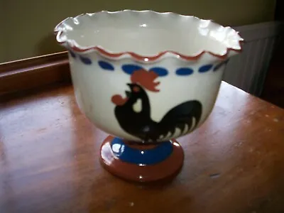 Buy Vintage Longpark Torquay Pottery Black Cockerel Pedestal Sugar Bowl • 6.40£
