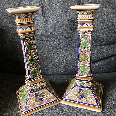Buy Portuguese Handpainted Candlestick Holder’s. VGC. • 40£