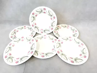 Buy 6 X Vintage Susie Cooper Wild Strawberry Pattern Large Side Plates 8.4  (Mar) • 9.99£