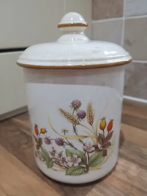 Buy M & S Vintage Stoneware Harvest Time Circular Storage Jar Canister • 5.99£