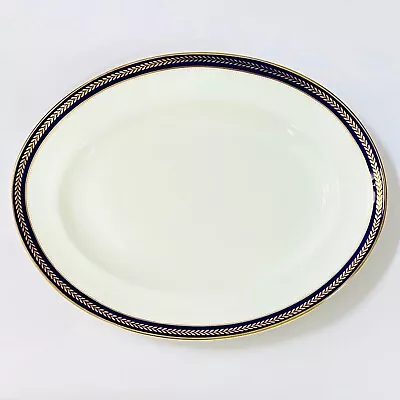 Buy Coalport Blue Wheat 14  Oval Serving Platter Dish *EXCELLENT TO MINT* • 42.68£