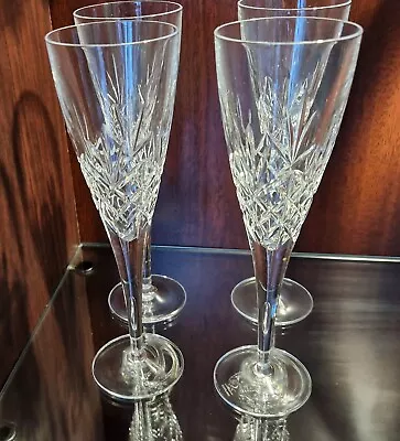Buy Set Of 4 Edinburgh Crystal 22 Cm Tall Flutes/wine Glasses • 12.99£