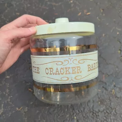 Buy VTG Pyrex The Cracker Barrel Jar Glass Canister Storage Container 60s 70s MCM • 18.02£
