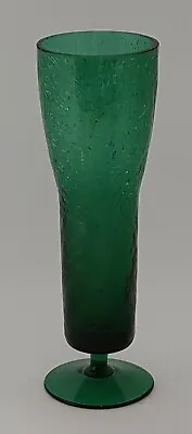 Buy Green Crackle Glass Vintage Art Deco Antique Spill Vase • 25£