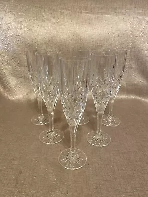 Buy Royal Doulton Crystal Cicant Champagne Flutes, Set Of 6 • 69.99£