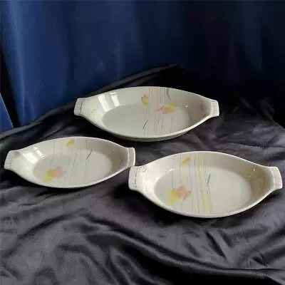 Buy 3 X Retro    MIDWINTER CALYPSO Oven To Table Ware Serving Bowls Starters Snacks • 14.98£
