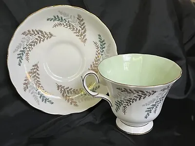 Buy Royal Tuscan Tea Cup & Saucer Porcelain Fine Bone China Leaves Gold Trim England • 22.68£
