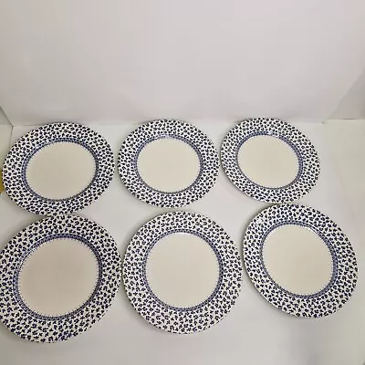 Buy Vintage English Ironstone Tableware LTD Provence Blue White Dinner Plates X 6 • 29.95£