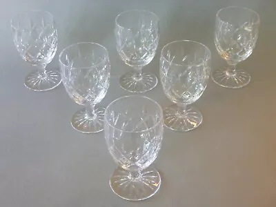 Buy Webb Corbett Royal Doulton Crystal - Clifton - 6 Wine Glasses - Cut Glass Signed • 60£