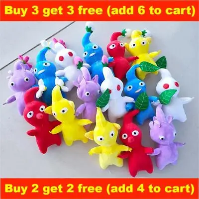 Buy UK 1/2pcs Pikmin Plush Toy Yellow Red Blue Leaves Horn Action Figures Doll Gift  • 5.99£
