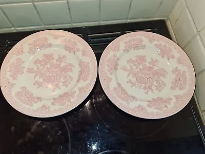 Buy Burleigh  Pink Asiatic Pheasant  Dinner Plates X2. Brand New. • 28.99£