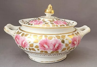 Buy New Hall Pink Roses Pattern 2657 Sucrier C1825-30 Pat Preller Collection • 30£