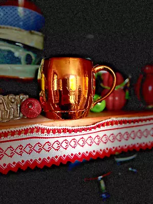 Buy Copper Glazed Mug RARE Vintage Creigiau Pottery Cardiff Wales Blue Interior • 15£