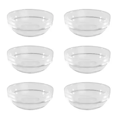 Buy Glass Condiment Dishes Set Of 6 Small Bowls For Dips Sauce Pots For Serving M&W • 8.99£