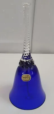 Buy Bohemia Blue Crystal Glass Bell Made In Czech Republic 19cm Tall Twisted Handle • 10£