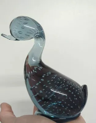Buy RARE ARCTIC BLUE Whitefriars Glass DILLY DUCK FIGURINE 6.69 Inches Tall Nr Mint • 100£