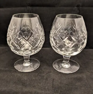 Buy 2 X Royal Doulton Crystal Kensington Pattern Brandy Glasses 5   12.2cm Tall • 22£