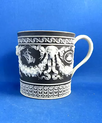 Buy Antique Early 19thc Wedgwood Black Jasperware Coffee Can C1800 • 78£