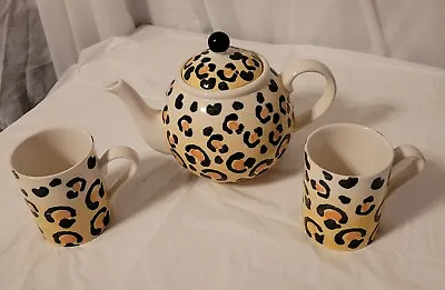 Buy Arthur Wood 3 Pc Leopard Style Teapot & 2 Cups • 18.90£