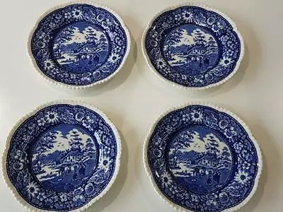 Buy Royal Cauldon Native Blue And White Tea / Side Plates - Set Of 4 • 20£