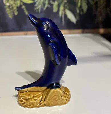 Buy 1970s Pottery Dolphin Ornament Height 4   Sea Ocean Animals • 12£