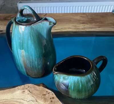 Buy Blue Mountain Pottery Tea Pot And Milk Jug • 5£
