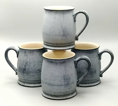 Buy Rare Set Of 4 Denby Matte Tudor Mugs In A Unique  Stonewash Denim  Effect Glaze • 79.99£