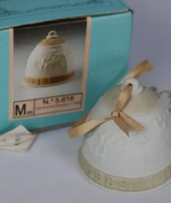 Buy Lladro Annual Christmas Ornament 1989 Porcelain Bisque Bell No. 5.616 With Box • 12.53£