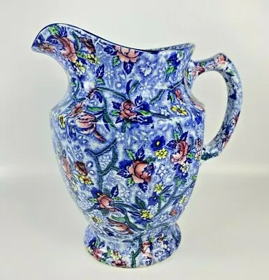 Buy Antique Maling Ringtons Chintz Blue Jug Or Pitcher C1930s Porcelain Glaze • 47.41£