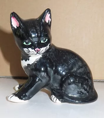 Buy Babbacombe Pottery  A Black & White  - Cat Sitting • 20£