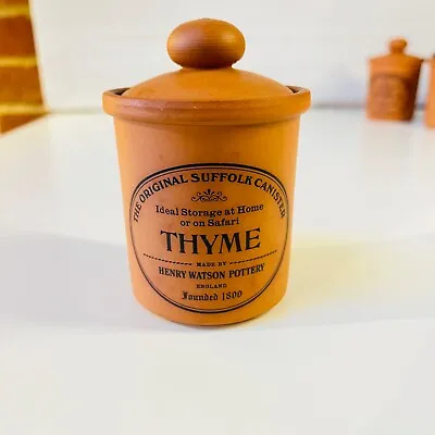 Buy Henry Watson Pottery The Original Suffolk Canister Herb Spice Pot. Thyme • 6£