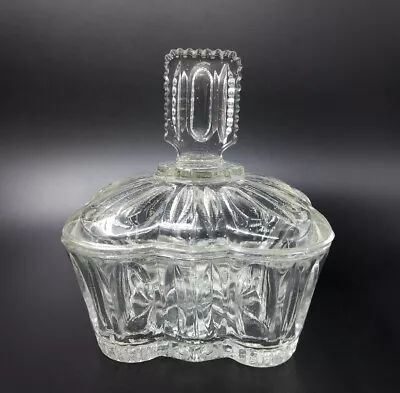 Buy Vintage Century Glass Clear Trinket Pot  'Margaret'  #484 C.1950s England • 14.25£