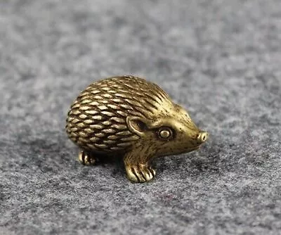 Buy Brass Hedgehog Animal Statue Small Sculpture Tabletop Figurine Home Decor Gifts • 5.99£
