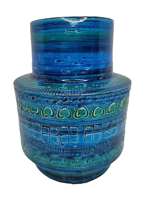 Buy Bitossi Italy Aldo Londi Raymor Mid Century Rimini Blue Glaze Art Pottery Vase • 144.76£