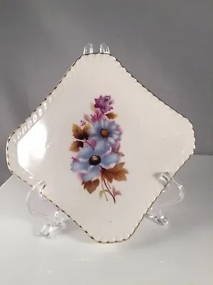 Buy Vintage Royal Adderley Bone China Square Teabag Plate Floral Made In England • 9.46£
