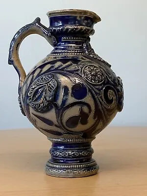 Buy Antique 18thc Westerwald Blue Stoneware Pottery Jug/pitcher, Applied Decoraton • 80£